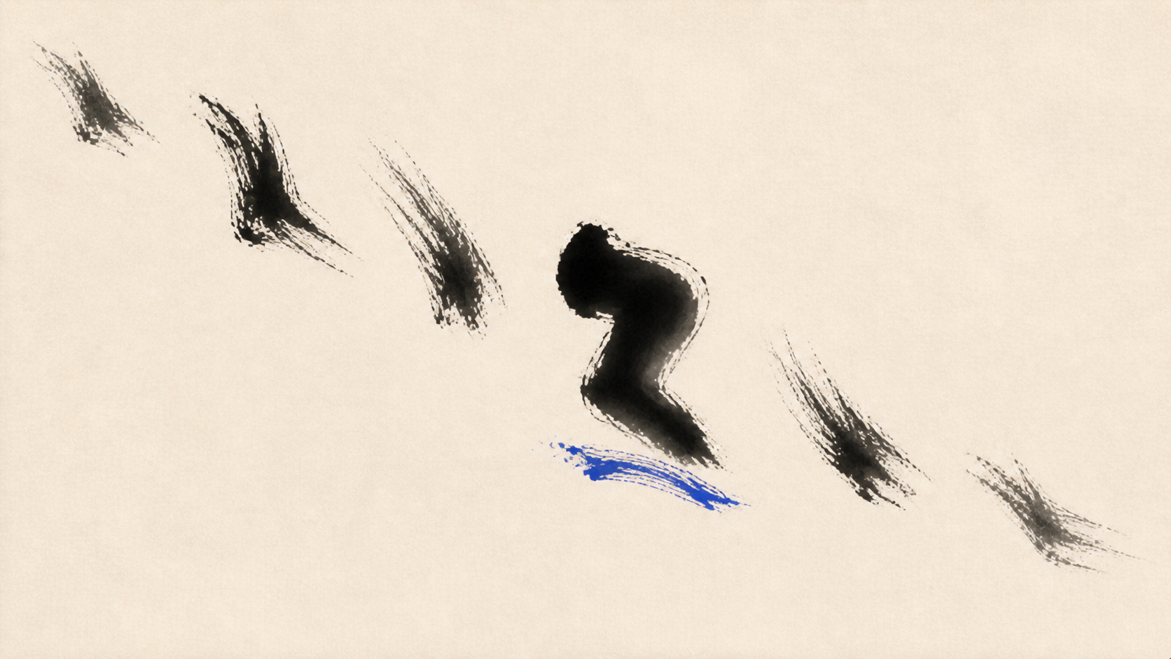 A sequence of reading marks with one page of concentrated attention